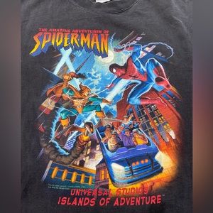 1998 Vintage Universal Studios Islands of Adventure Spider-man tee